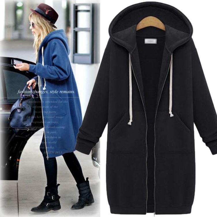 Hooded Long-sleeved Winter Sweater Women&