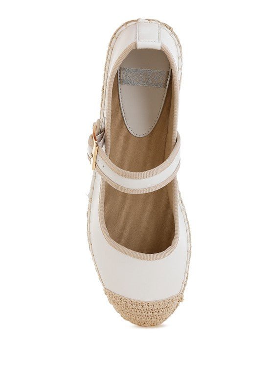 Ostac Genuine Leather Mary Jane Espradrilles - Loving It Shop