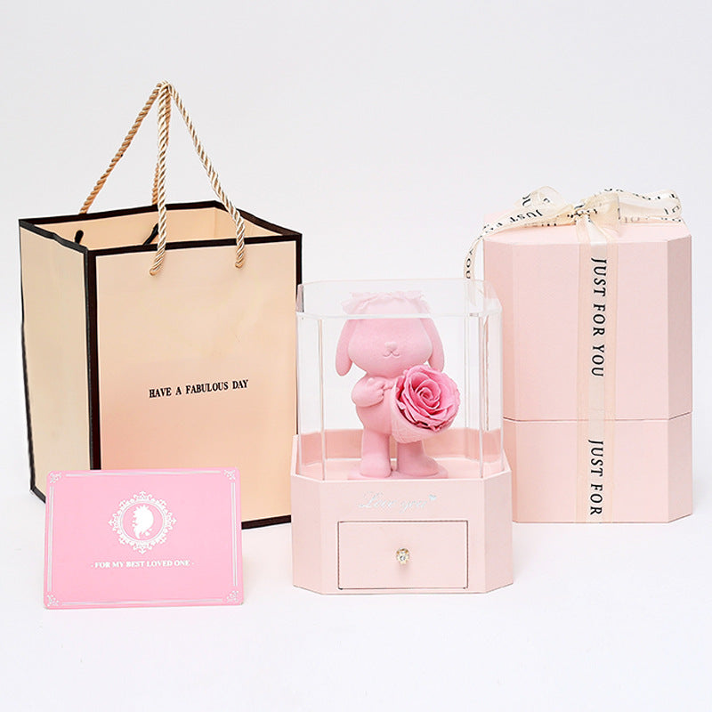 Flocking Bear Gift Box Valentine&