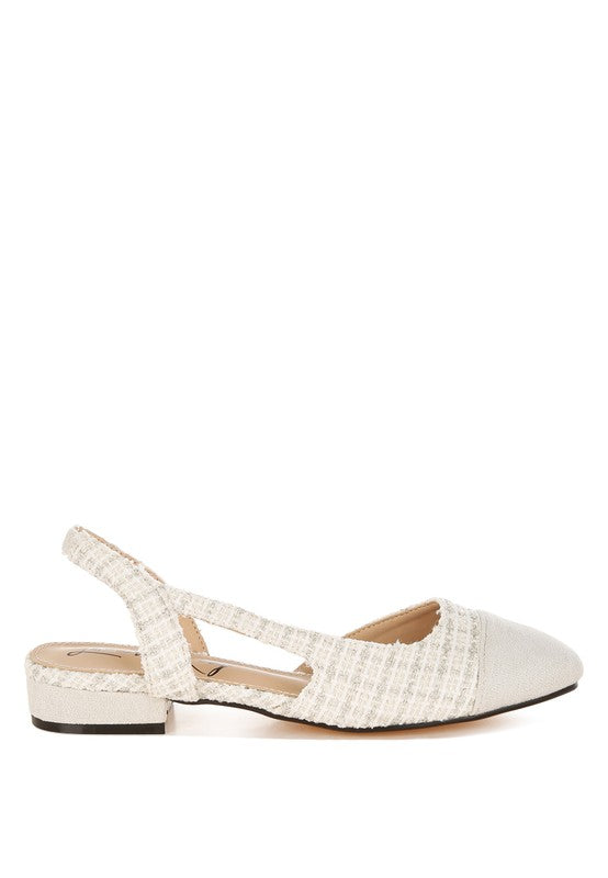 Karita Tweed Slingback Sandals
