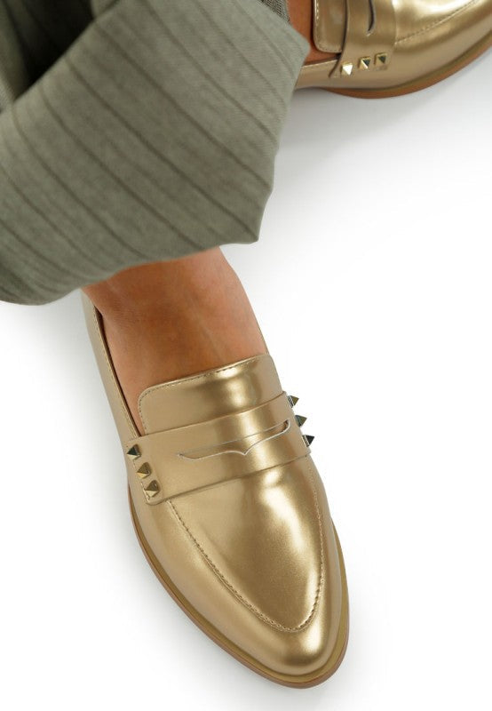 Noshiya Patent Pleather Penny Loafers