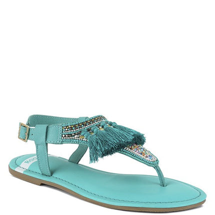 Risha Genuine Leather Tassel Sandals