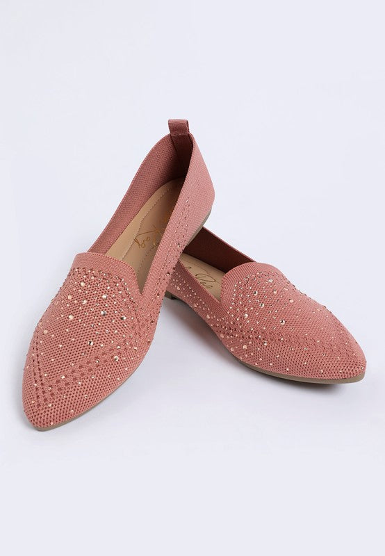 Abedi Rhinestone Embellished Pull Tab Loafers