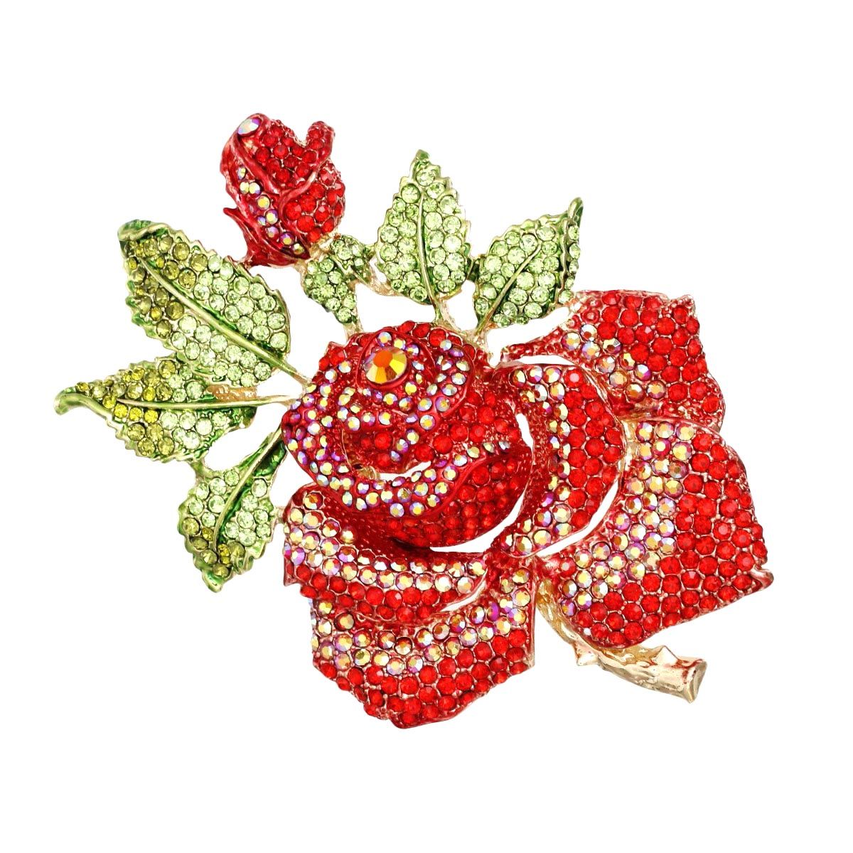 Statement XL Gold Rose Brooch Zahara Adorned Majesty Stylish Jewelry Accessory