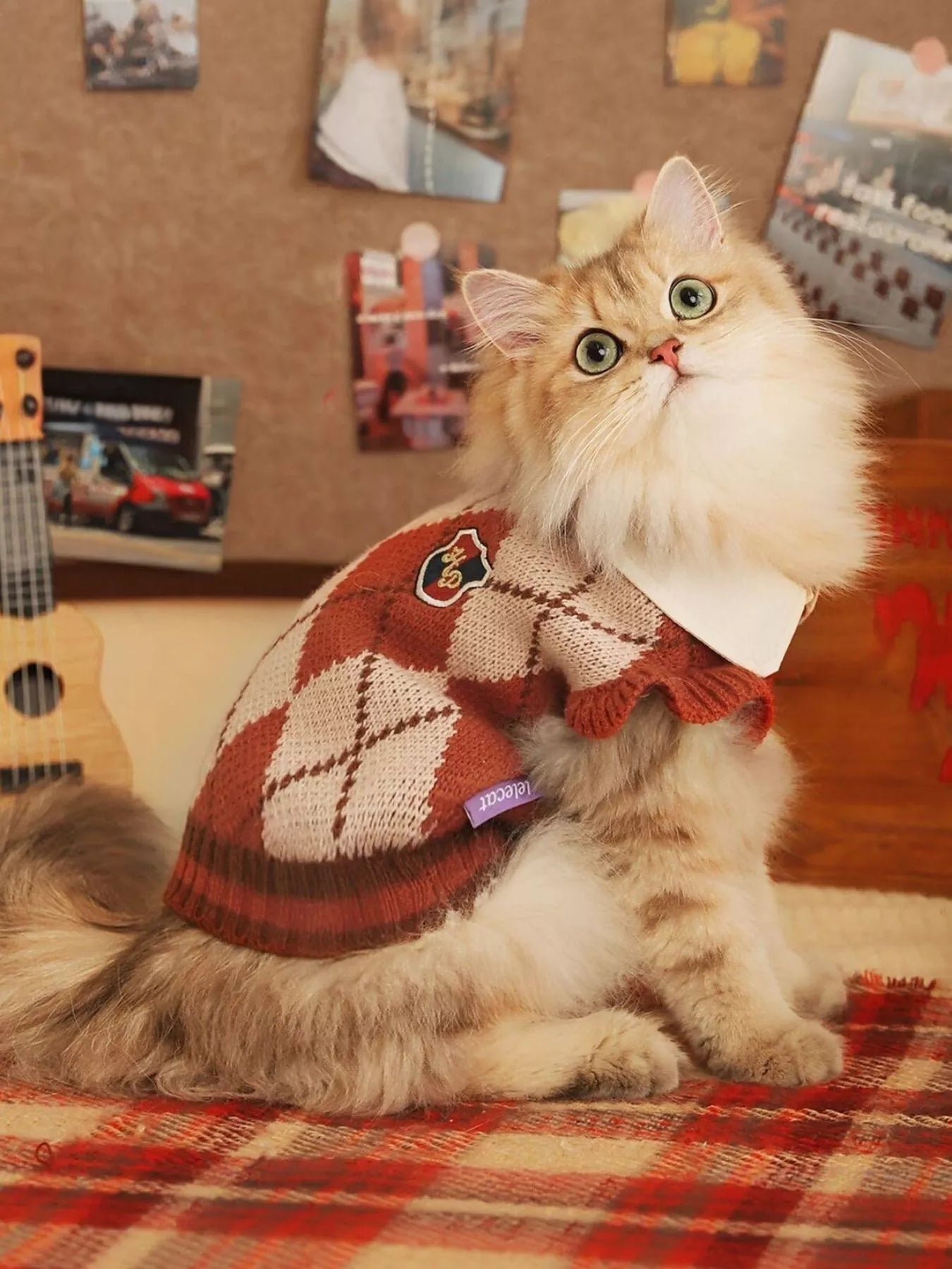 Argyle Pattern Pet Sweater - Loving It Shop
