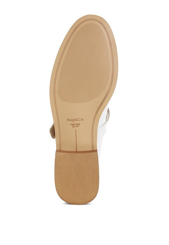 Swenson Patent Pleather Mary Jane Loafers
