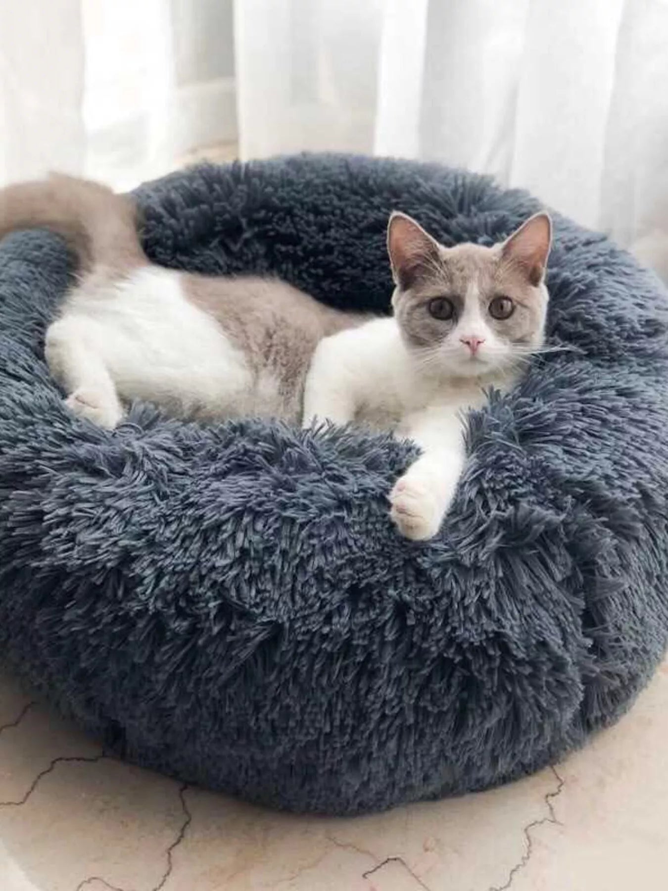 Fluffy Plush Donut Pet Nest - Loving It Shop