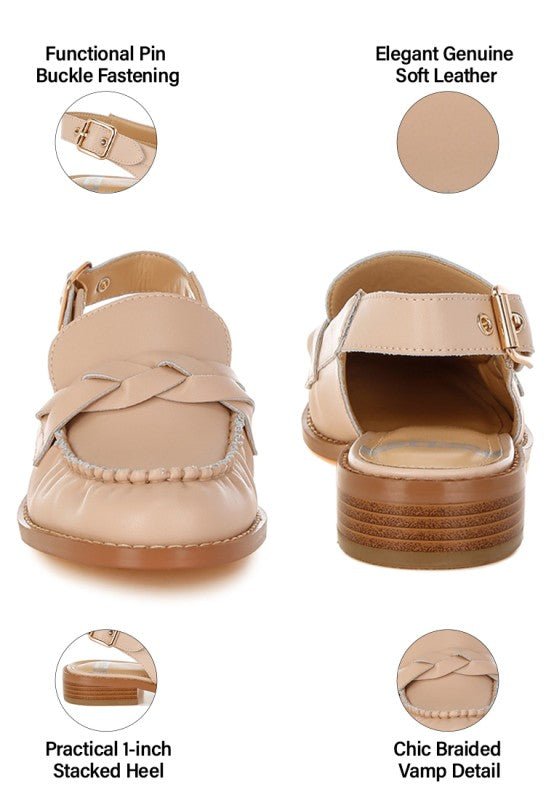 Jemykin Genuine Leather Loafer Sandals - Loving It Shop