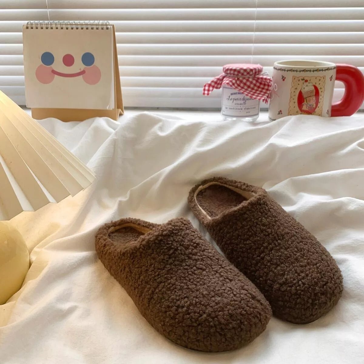 Round Toe Fuzzy Indoor Slippers - Loving It Shop
