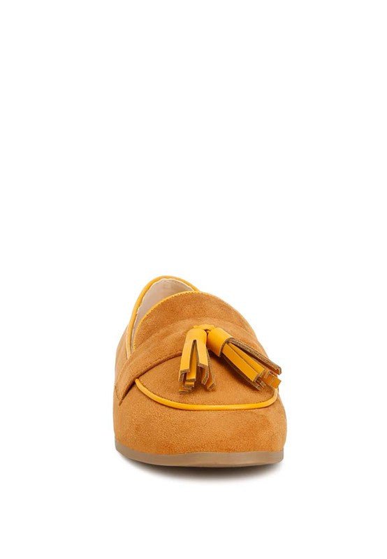 Folklore Micro Suede Tassel Loafers - Loving It Shop