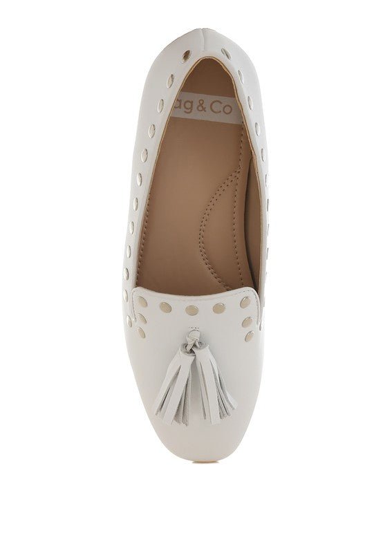 Philoha Studs & Tassels Detail Flat Loafers - Loving It Shop