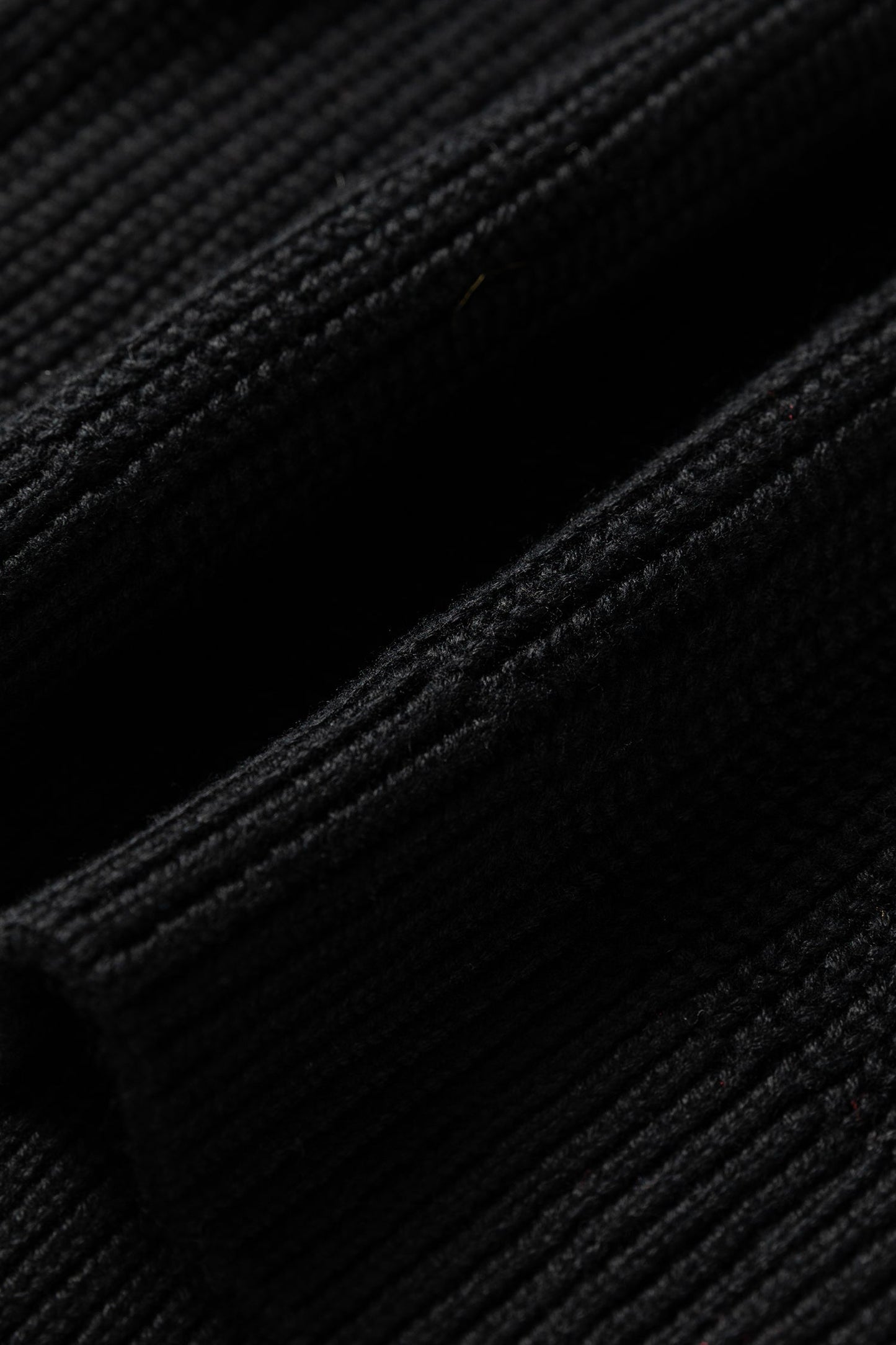 Black Contrast Striped Trim V Neck Drop Shoulder Sweater