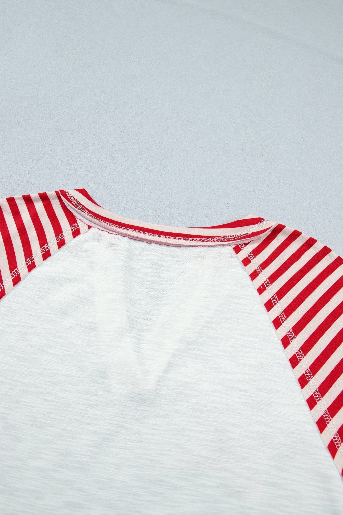 Fiery Red Star Detail Flag Inspired Short Sleeve Top - Loving It Shop