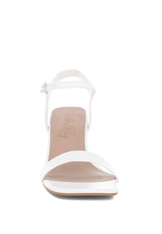 Kazara Faux Leather Block Heels - Loving It Shop