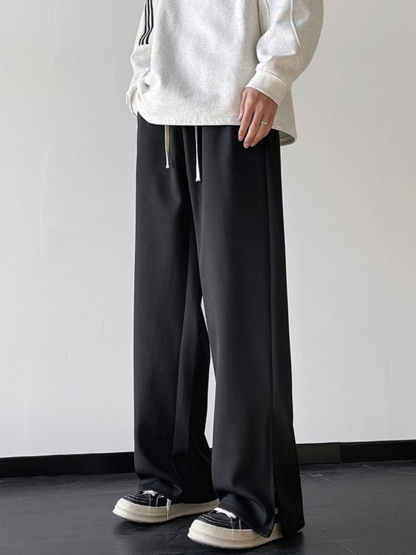 Men's Plus Size Drawstring Wide Leg Pants