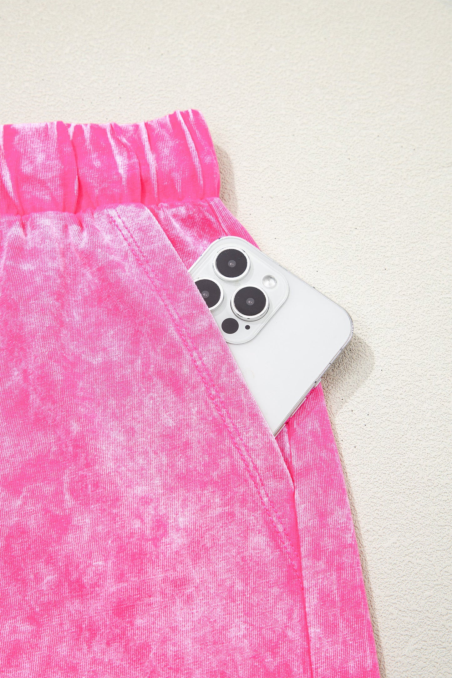 Rose Red Mineral Wash Cotton Short Set