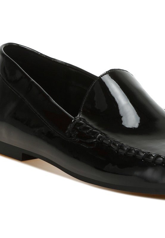 Dama Patent Pleather Loafers - Loving It Shop