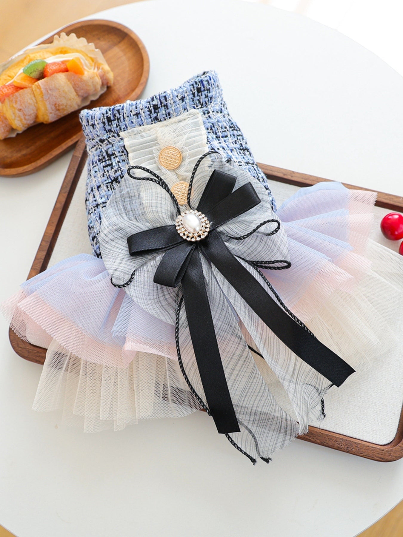 Tweed Pet Dress with Ruffle - Loving It Shop