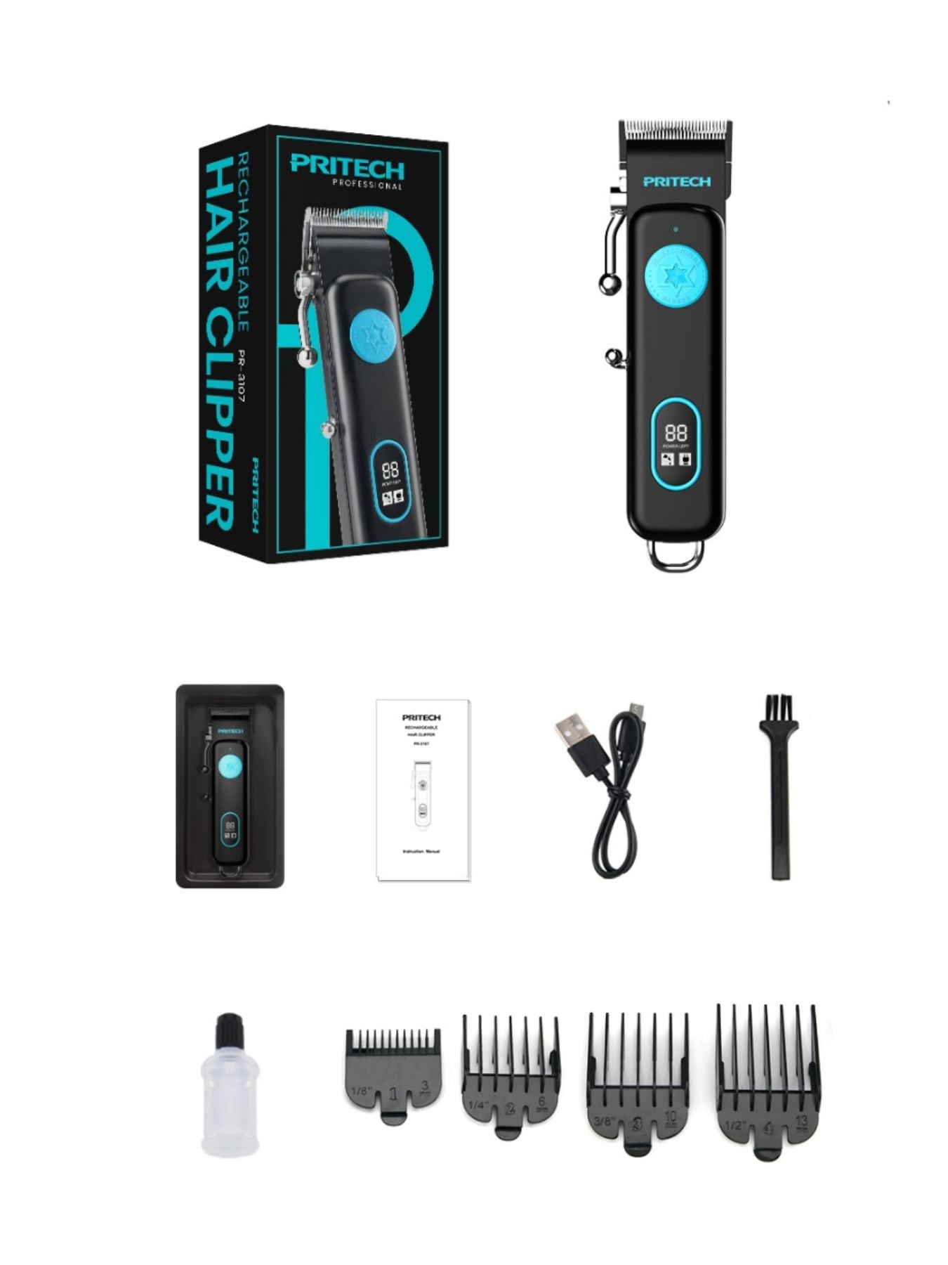Cordless Hair Clipper with LED Display - Loving It Shop
