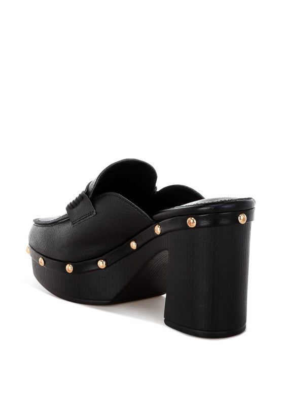 Lyrac Recycled Leather Platform Clogs