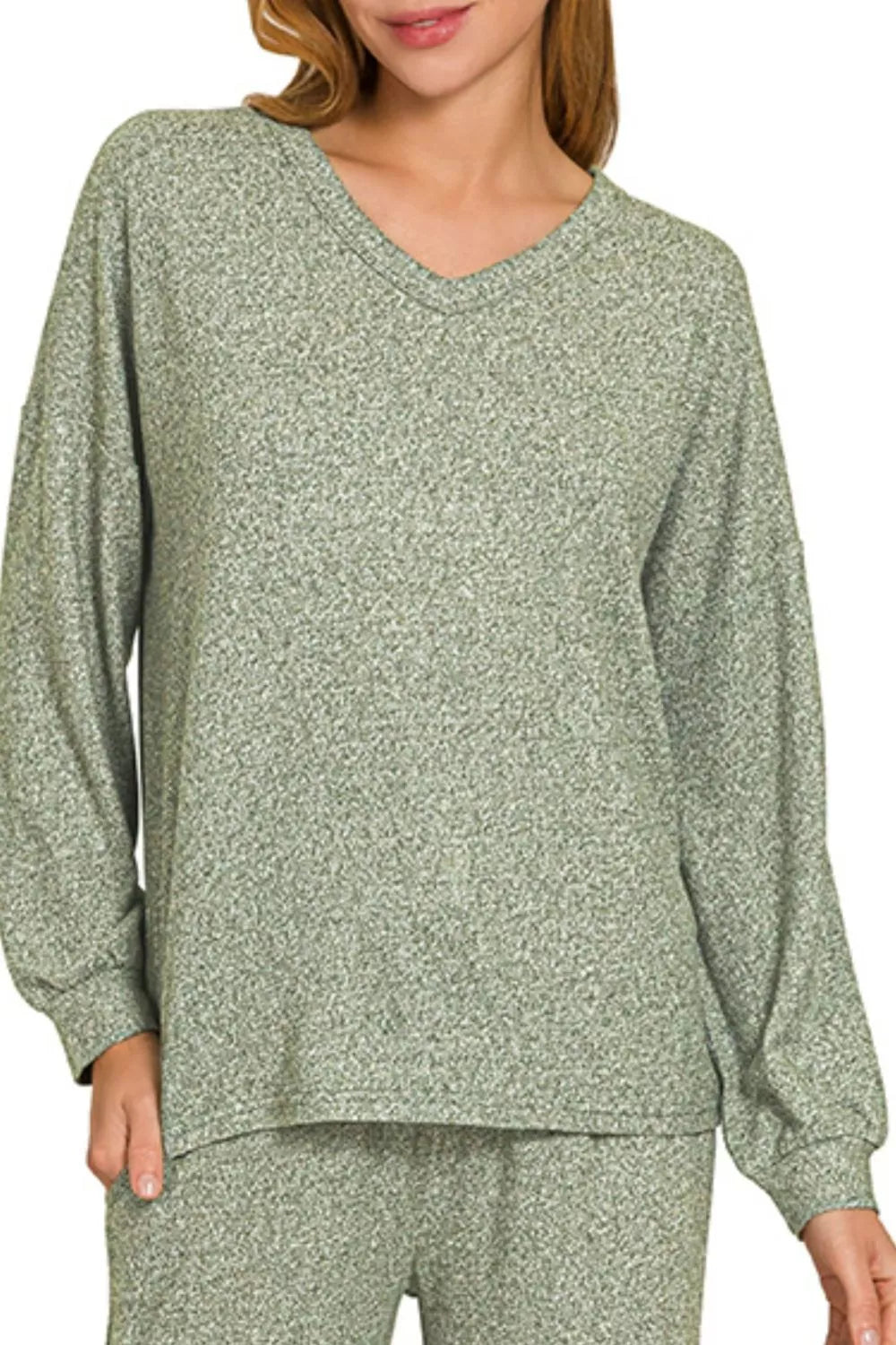 Soft Melange Long Sleeve Tee &amp; Pants Set