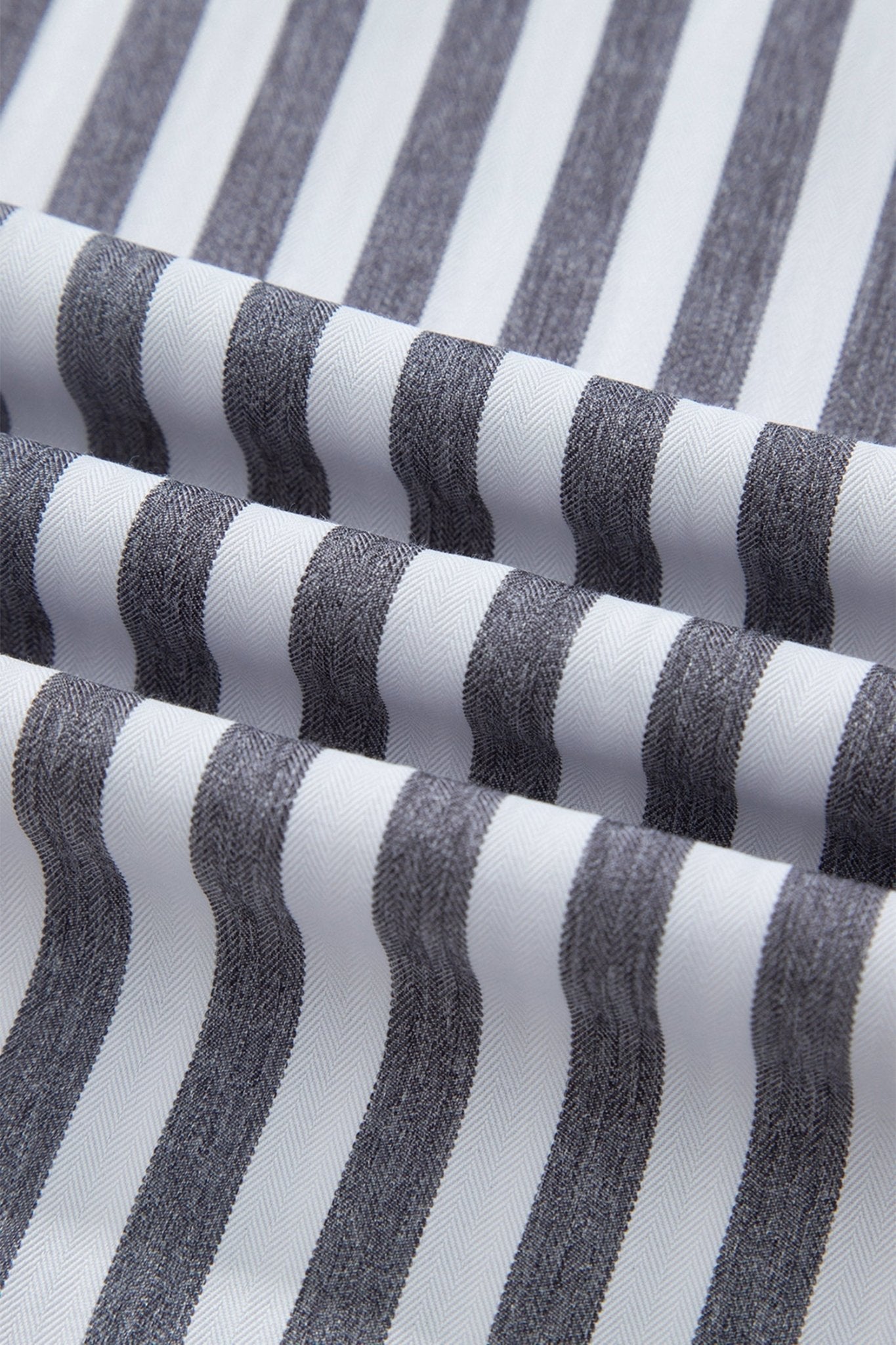 Black Stripe Shirred High Waist Loose Summer Pants - Loving It Shop