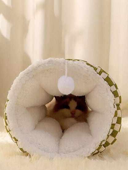 Cozy Plush Pet Tunnel Nest - Loving It Shop