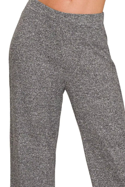 Soft Elastic Waisted Flare Pants