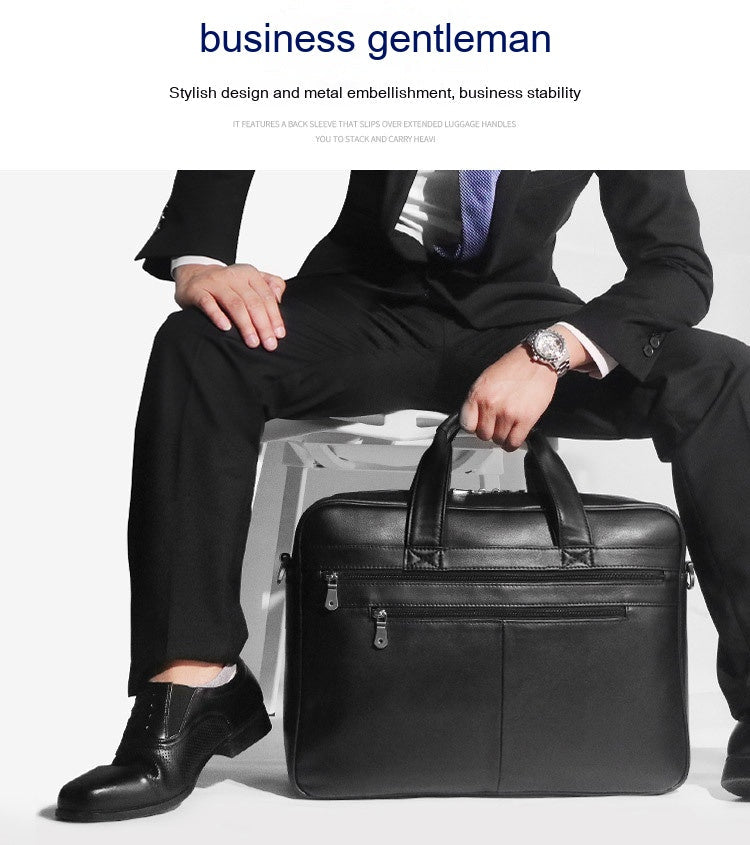 Leather Handbag Briefcase Napa Leather Comfortable Texture Men&