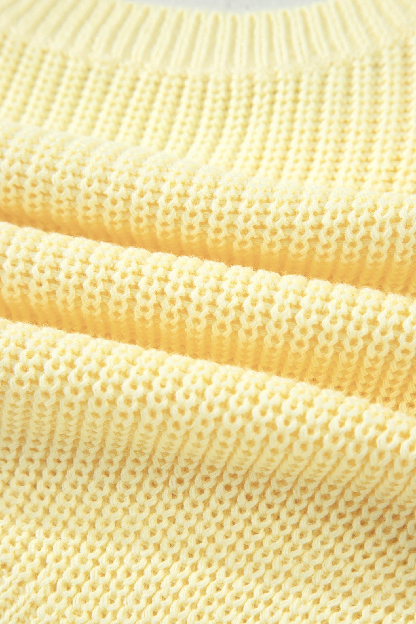 Yellow Cream Solid Color Cropped Knit Knot Back Cutout Sweater Tank - Loving It Shop