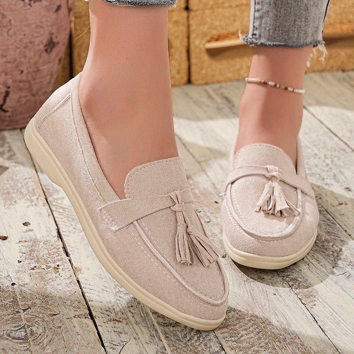 Tassel Round Toe Slip - Ons - Loving It Shop