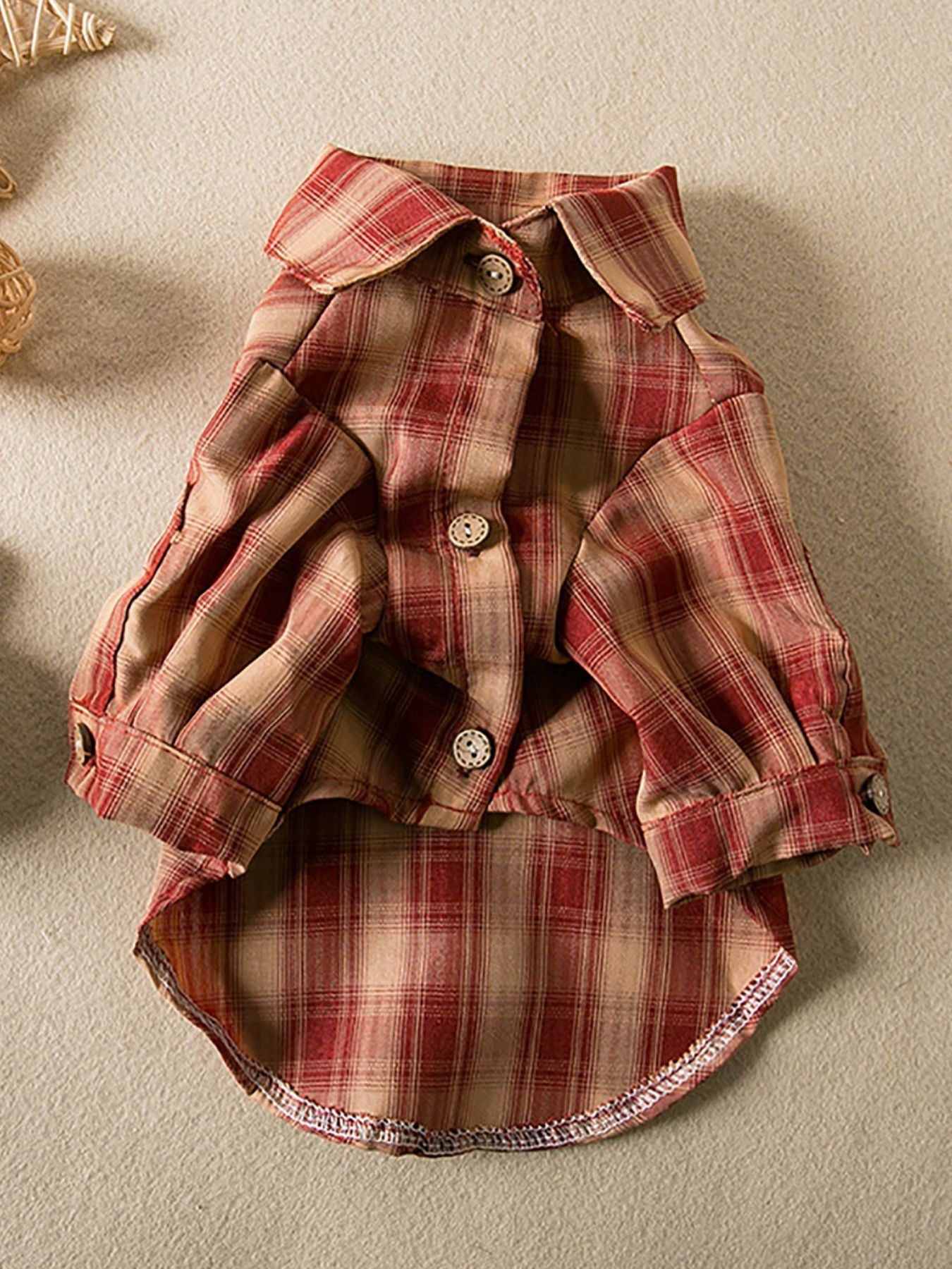 Plaid Button - Down Pet Shirt - Loving It Shop