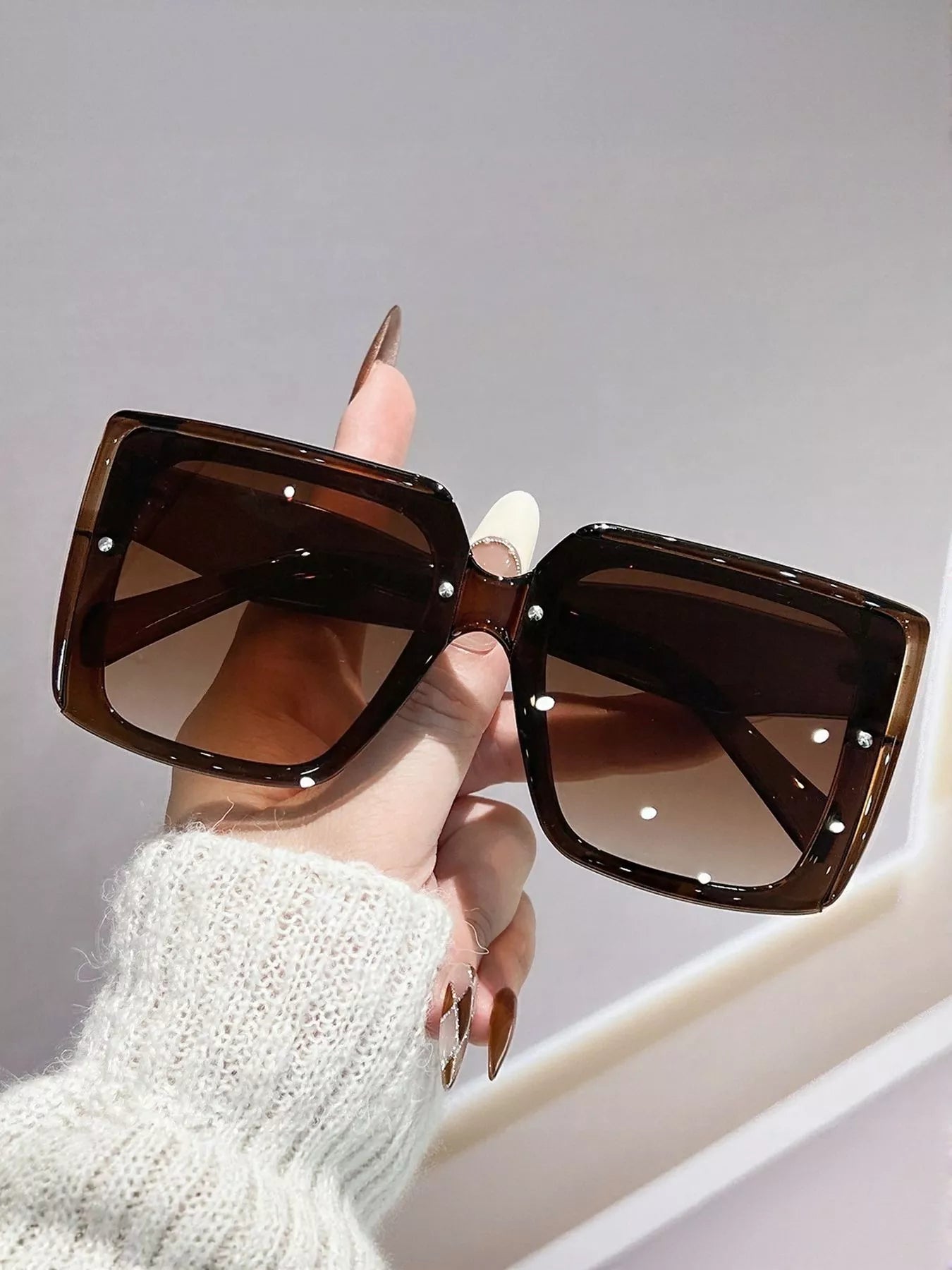 Oversized Gradient Square Sunglasses - Loving It Shop