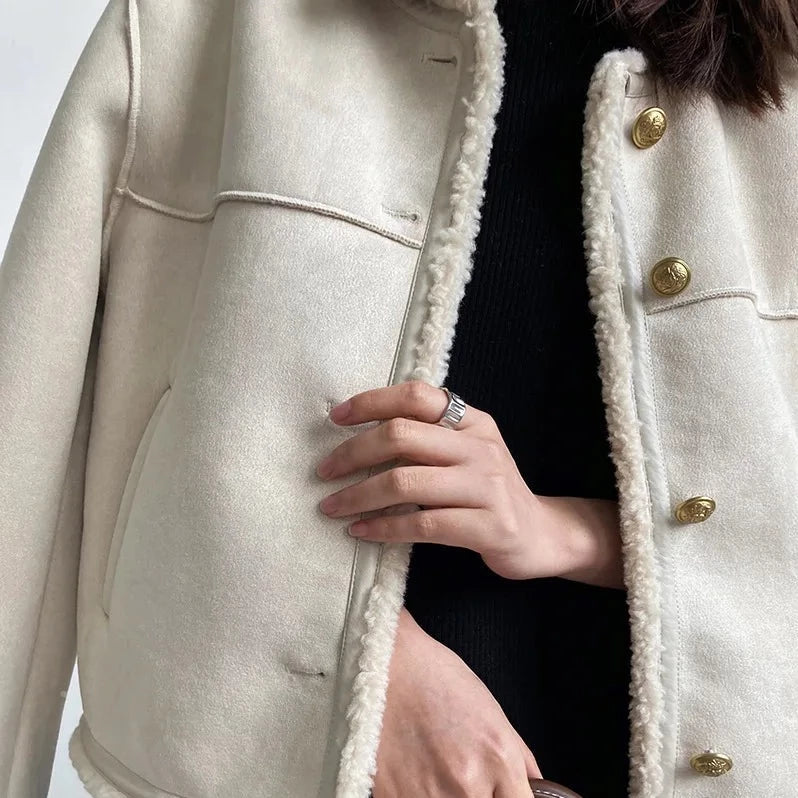 Idle Style Lamb Plush Coat Women&