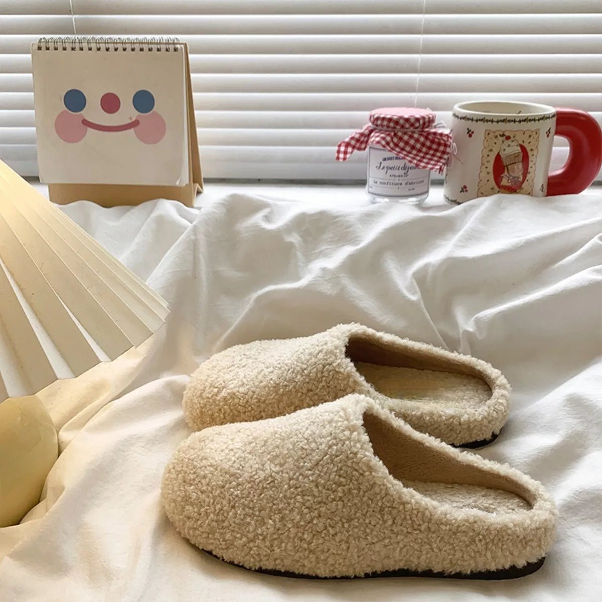 Round Toe Fuzzy Indoor Slippers - Loving It Shop