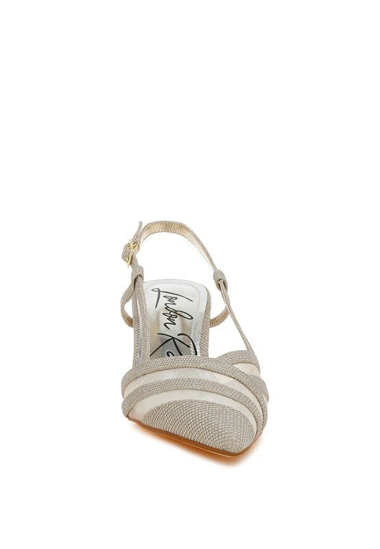 Daldra Kitten Heel Slingback Sandals - Loving It Shop