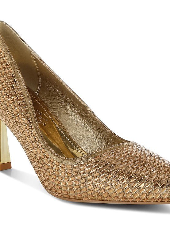 Benjamins Rhinestones Embellished Pumps - Loving It Shop