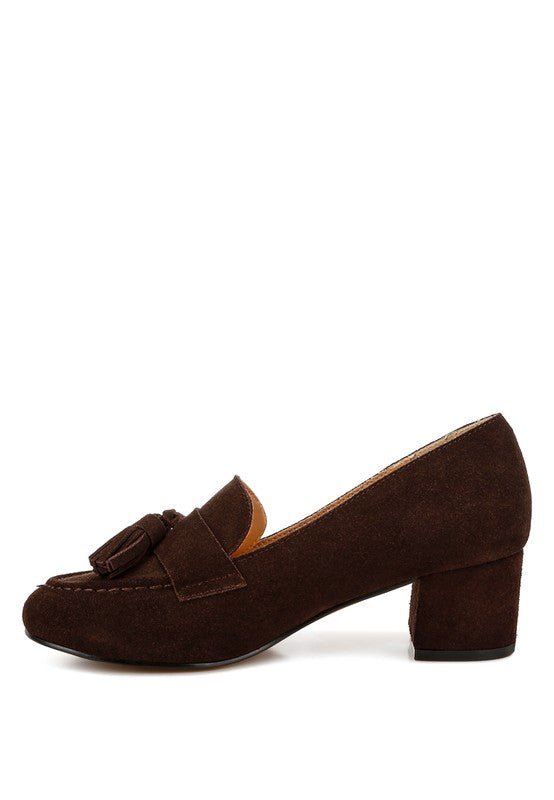 Aloha Tassels Detail Genuine Suede Loafers - Loving It Shop
