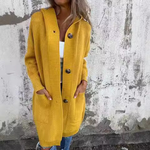 Mid-length Sweater Cardigan Women&