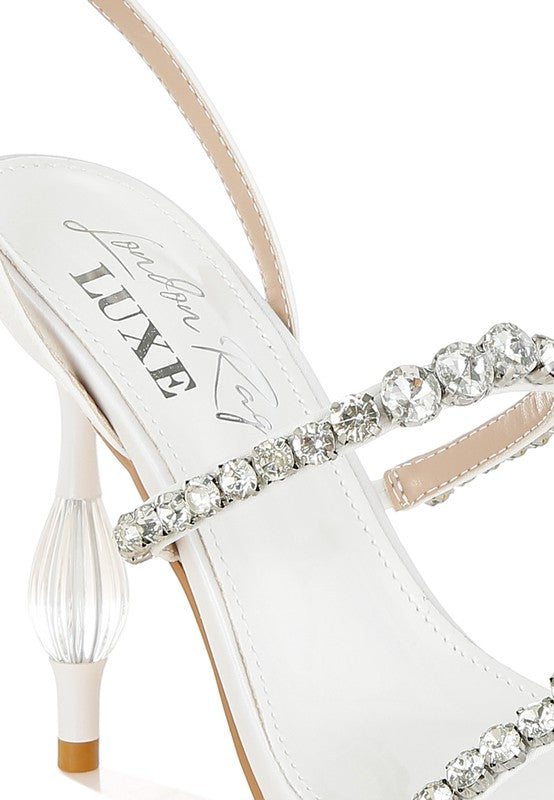 Aragon Diamante Embellished Fantasy Heel Sandals