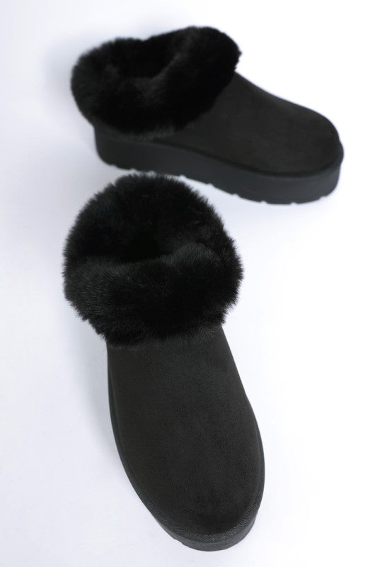 Aniso Faux Fur Slip On Snow Boots