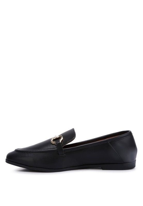 Talula Horsebit Embellished Faux Leather Loafers - Loving It Shop