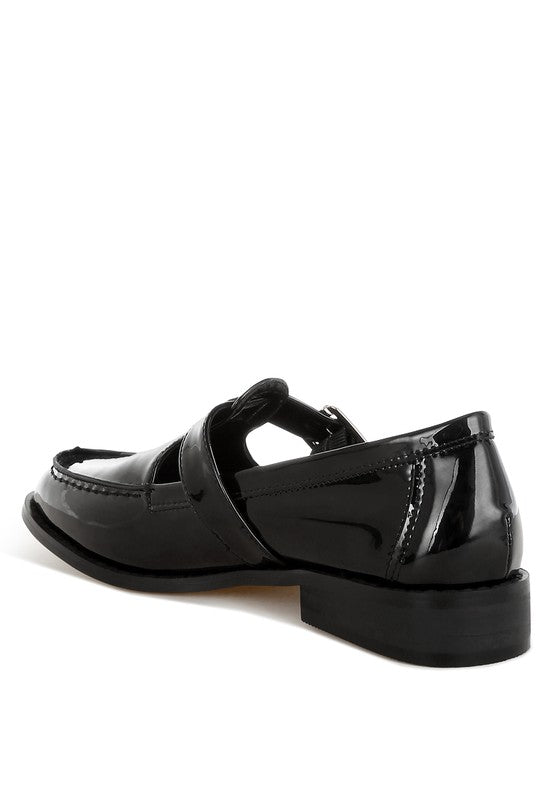 Swenson Patent Pleather Mary Jane Loafers