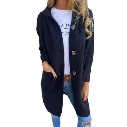 Mid-length Sweater Cardigan Women&