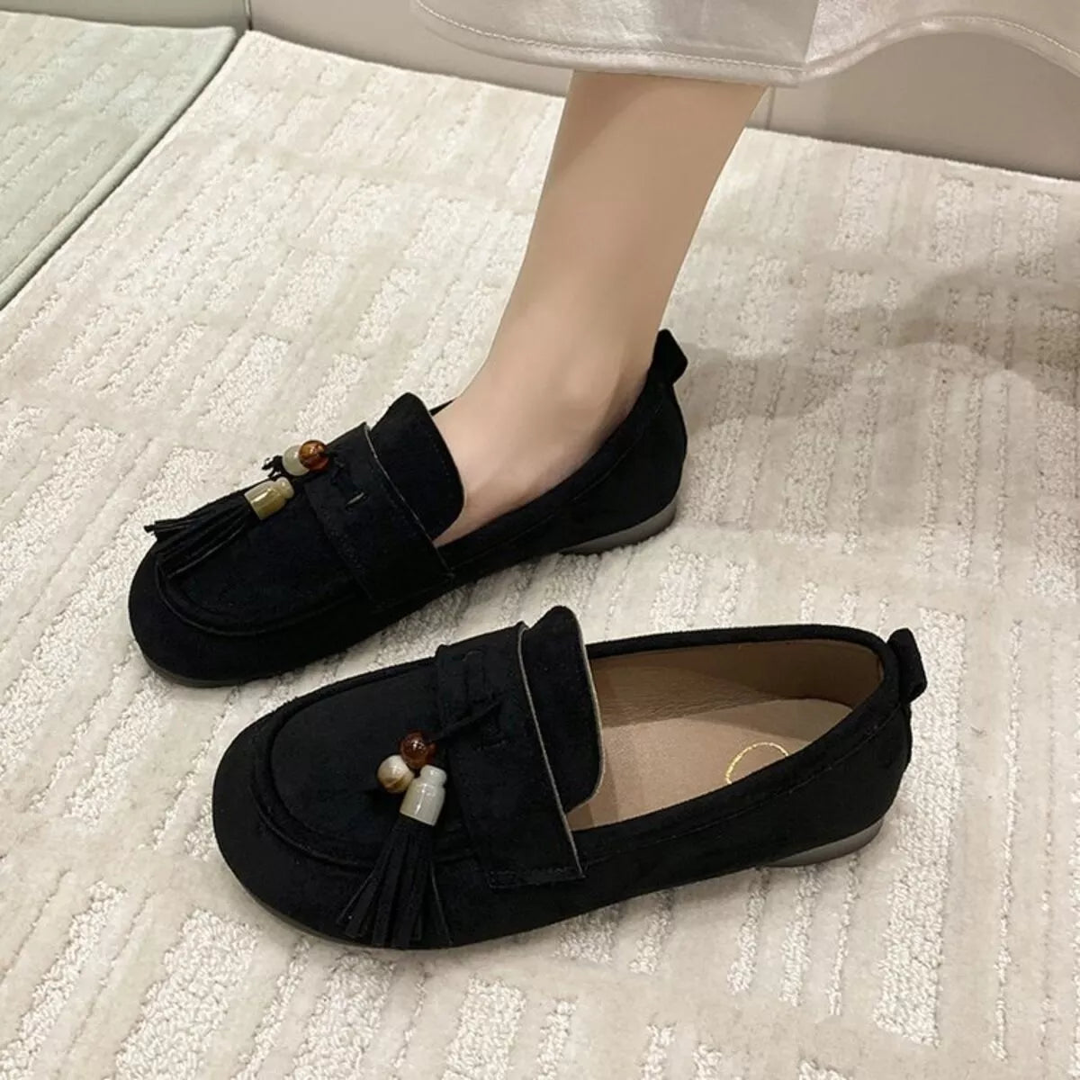 Tassel Round Toe Slip - Ons - Loving It Shop
