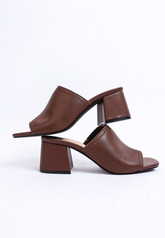 Wuling Slip - On Soft Leather Heels - Loving It Shop