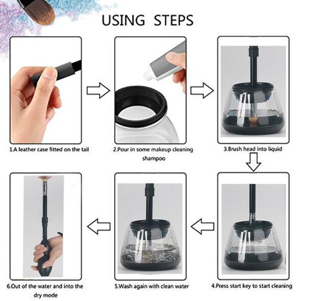 Gourd-Shaped Electric Makeup Brush Cleaner &amp; Dryer