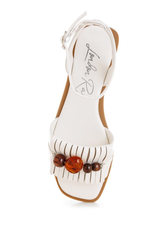 Morgine Beaded Flat Sandals