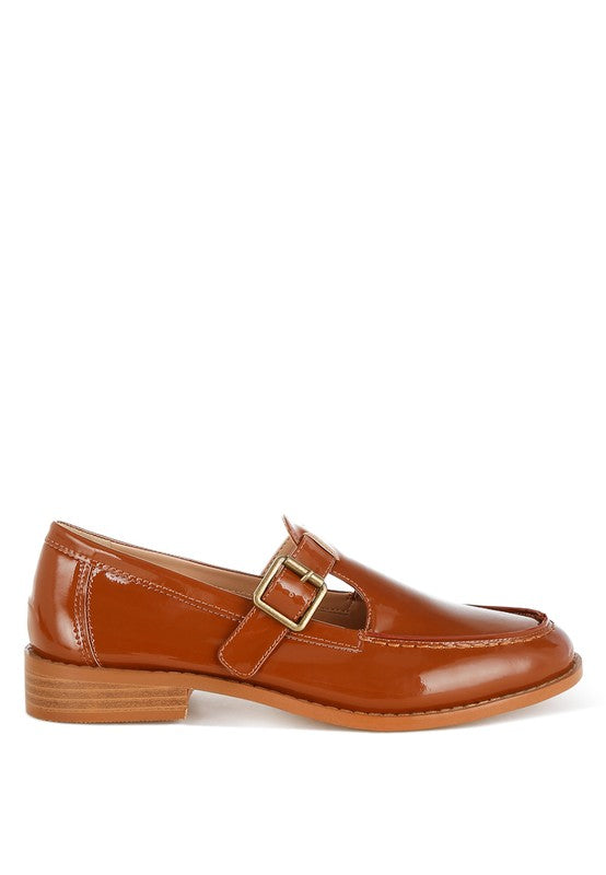 Swenson Patent Pleather Mary Jane Loafers