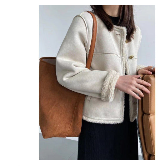 Idle Style Lamb Plush Coat Women&